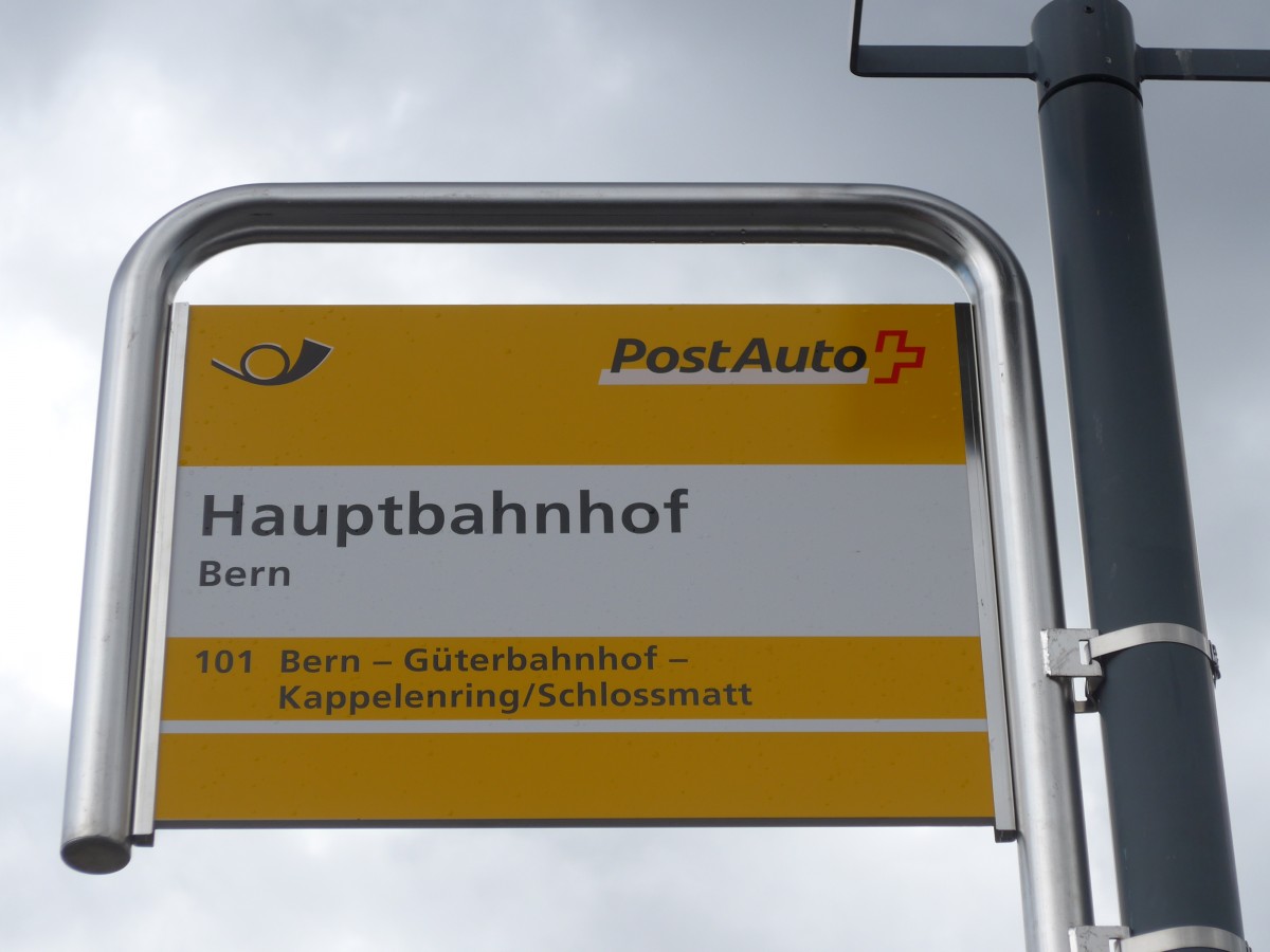 (168'455) - PostAuto-Haltestelle - Bern, Hauptbahnhof - am 11. Januar 2016
