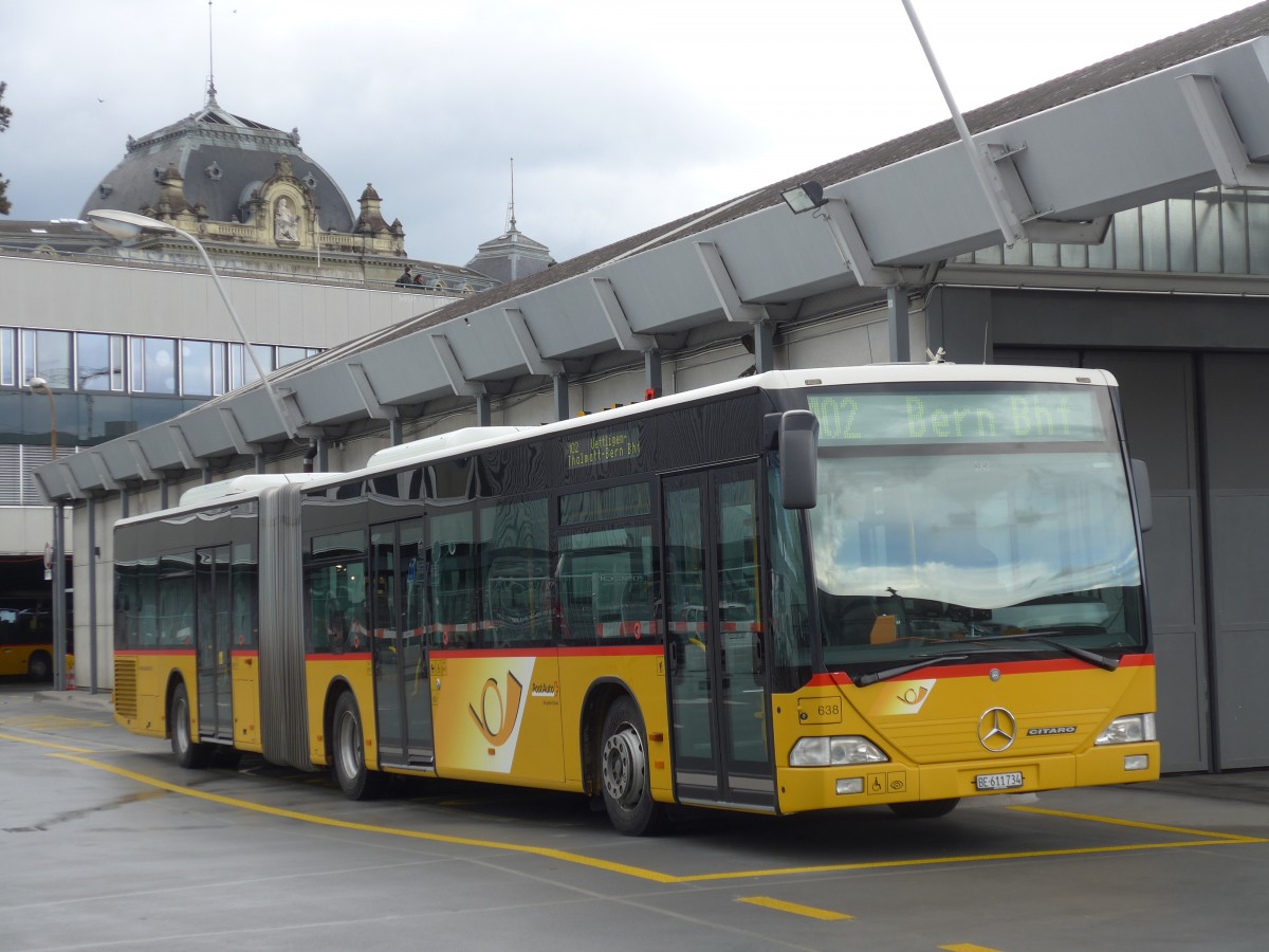 (168'456) - PostAuto Bern - Nr. 638/BE 611'734 - Mercedes am 11. Januar 2016 in Bern, Postautostation