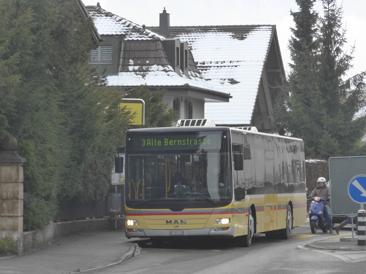 (168'490) - STI Thun - Nr. 128/BE 800'128 - MAN am 21. Januar 2016 in Steffisburg, Sonnenfeld