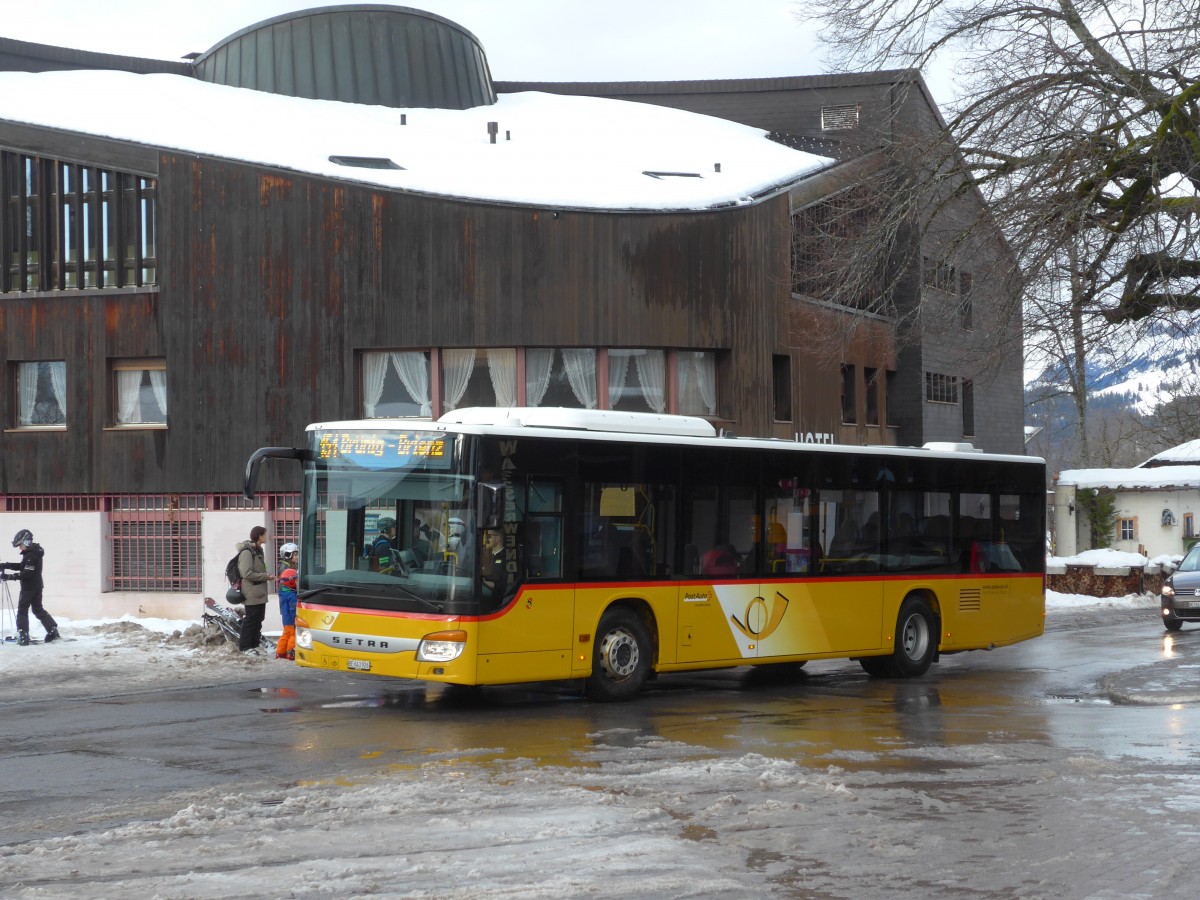 (168'795) - Flck, Brienz - Nr. 8/BE 643'926 - Setra am 21. Februar 2016 in Wasserwendi-Hasliberg, Dorf