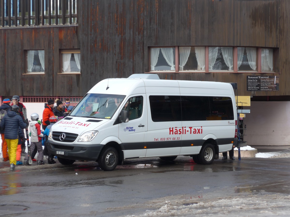 (168'806) - Schaad, Wasserwendi - BE 876 - Mercedes am 21. Februar 2016 in Wasserwendi-Hasliberg, Dorf