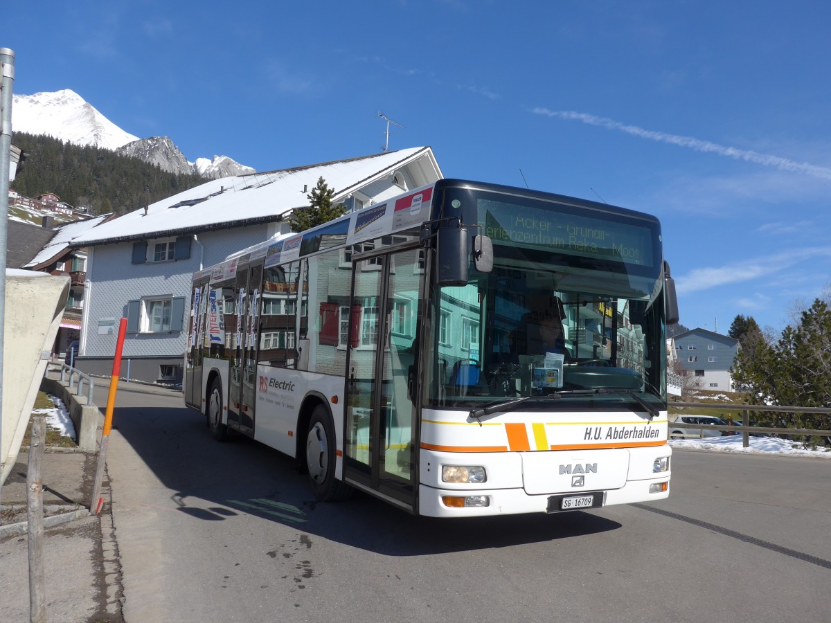 (168'963) - Abderhalden, Wildhaus - SG 16'709 - MAN/Gppel (ex Deutschland) am 27. Februar 2016 in Wildhaus, Schwendistrasse