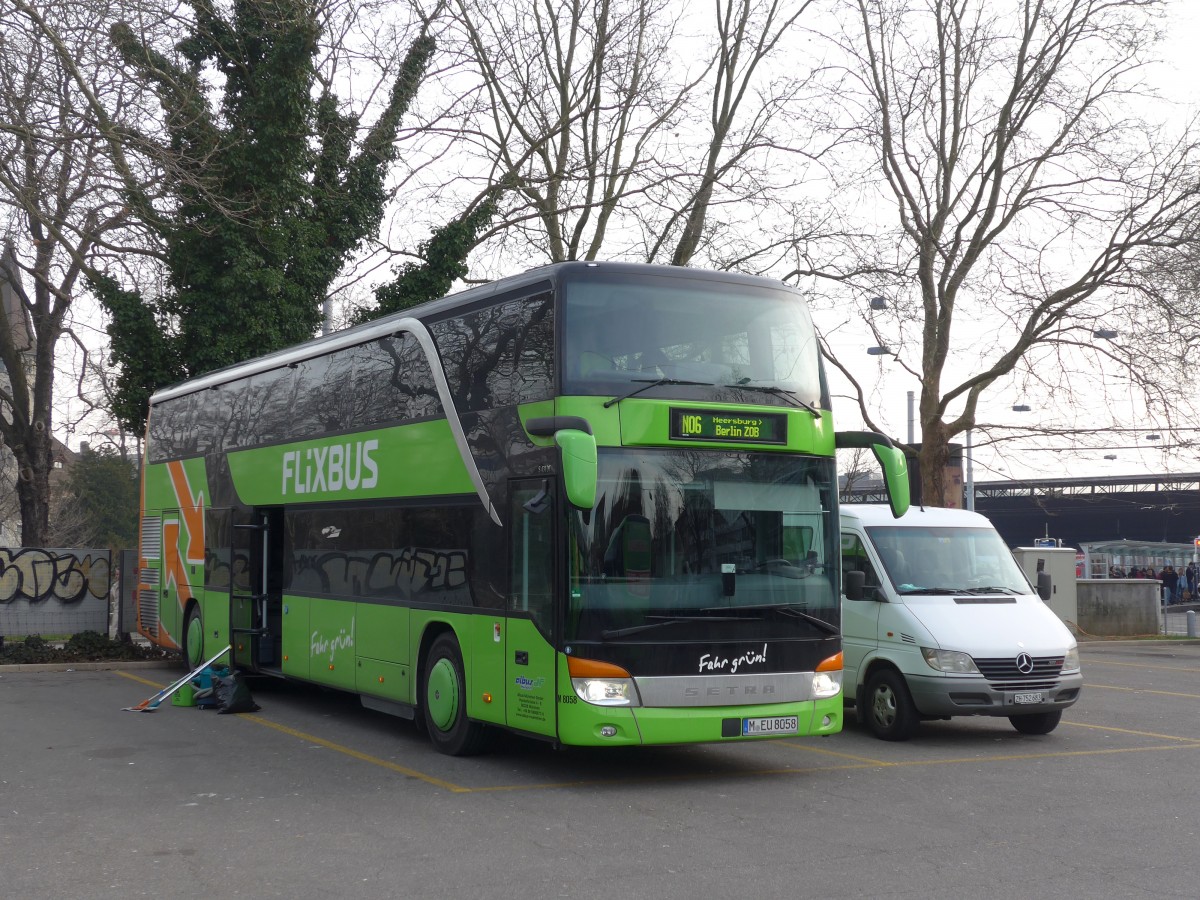 (169'002) - Aus Deutschland: Albus, Mnchen - Nr. M8058/M-EU 8058 - Setra am 27. Februar 2016 in Zrich, Sihlquai