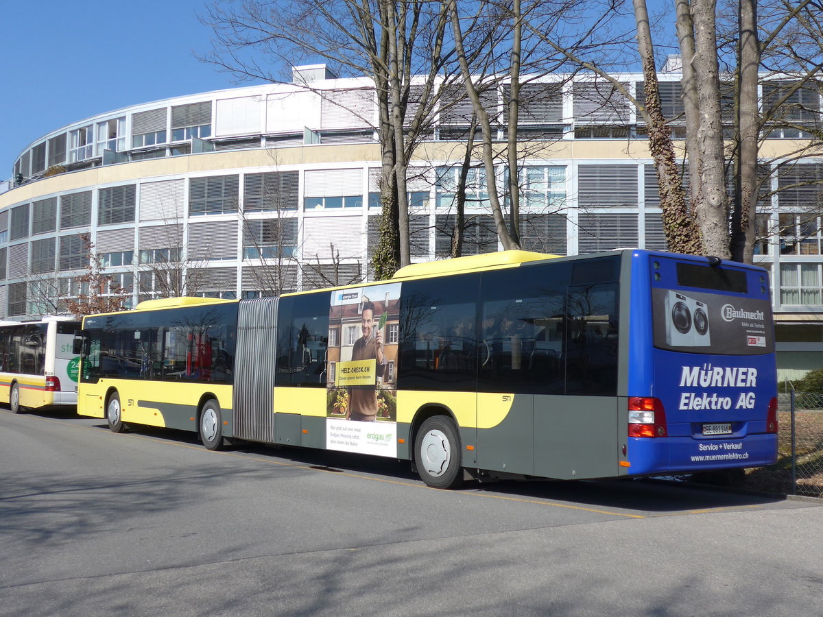 (169'217) - STI Thun - Nr. 146/BE 801'146 - MAN am 10. Mrz 2016 bei der Schifflndte Thun