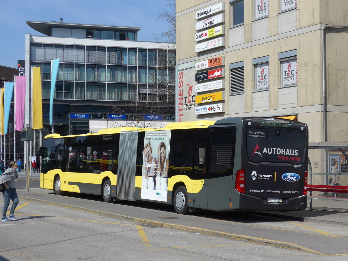 (169'426) - STI Thun - Nr. 162/BE 752'162 - Mercedes am 24. Mrz 2016 beim Bahnhof Thun