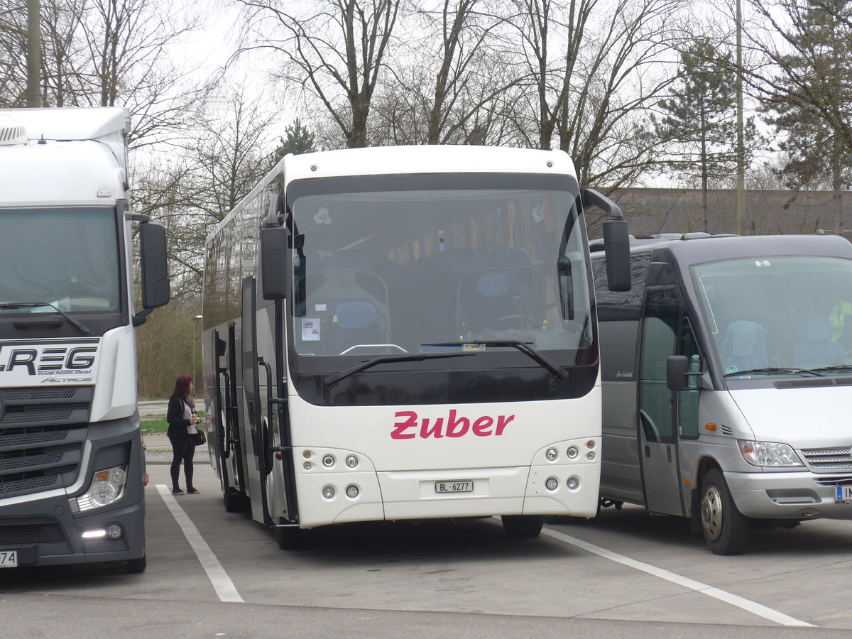 (169'636) - Zuber, Birsfelden - BL 6277 - Temsa am 2. April 2016 in Kemptthal, Raststtte