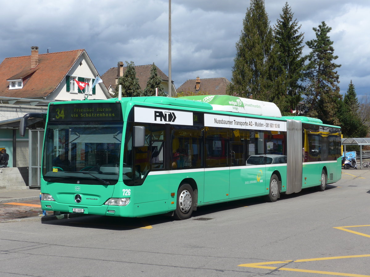 (170'131) - BVB Basel - Nr. 726/BS 6685 - Mercedes am 16. April 2016 in Bottmingen, Schloss