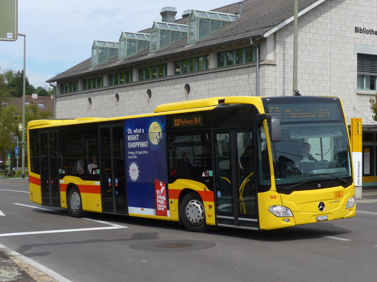 (170'293) - BLT Oberwil - Nr. 66/BL 109'775 - Mercedes am 30. April 2016 in Bottmingen, Schloss