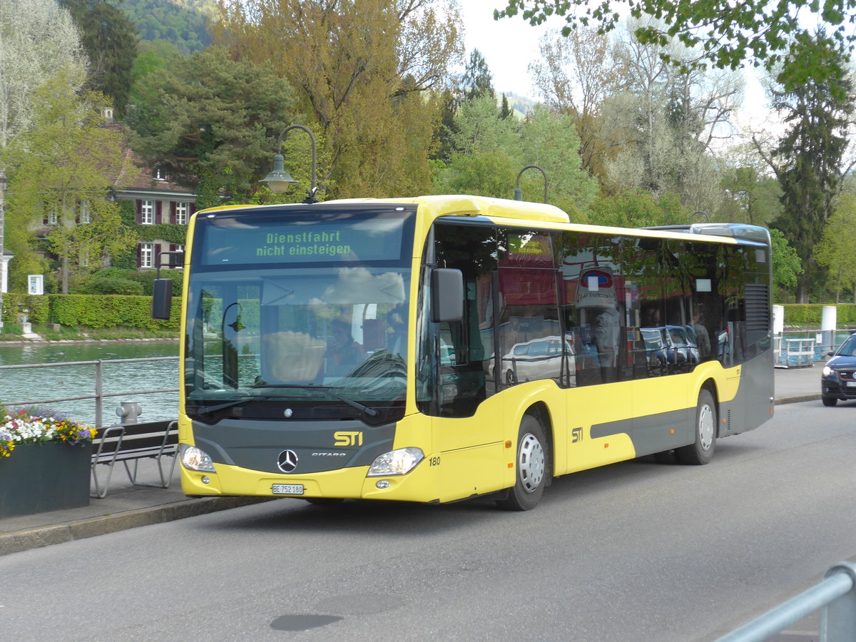 (170'335) - STI Thun - Nr. 180/BE 752'180 - Mercedes am 4. Mai 2016 bei der Schifflndte Thun