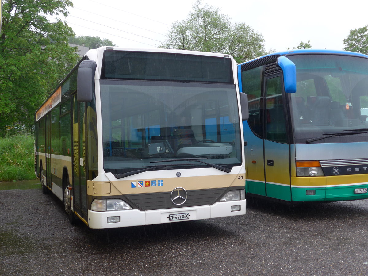 (170'536) - AZZK Zollikon - Nr. 40/ZH 447'040 - Mercedes (ex Welti-Furrer, Zrich Nr. 92) am 13. Mai 2016 in Kloten, EvoBus