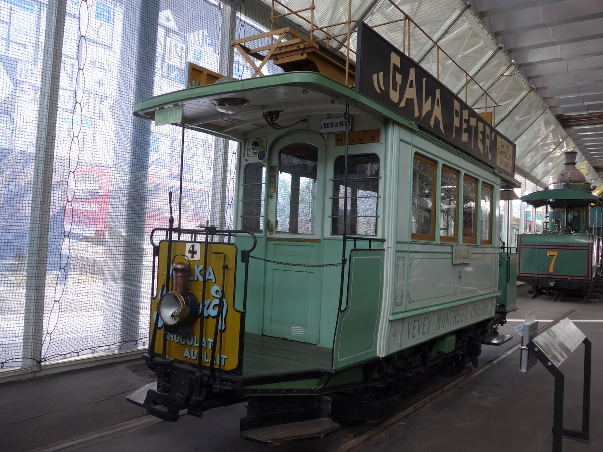 (171'319) - VMC-Tram - Nr. 4 - am 22. Mai 2016 in Luzern, Verkehrshaus