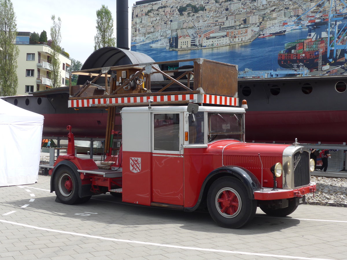 (171'342) - VW Winterthur - Saurer/Saurer Turmwagen (ex Bus Nr. 2) am 22. Mai 2016 in Luzern, Verkehrshaus