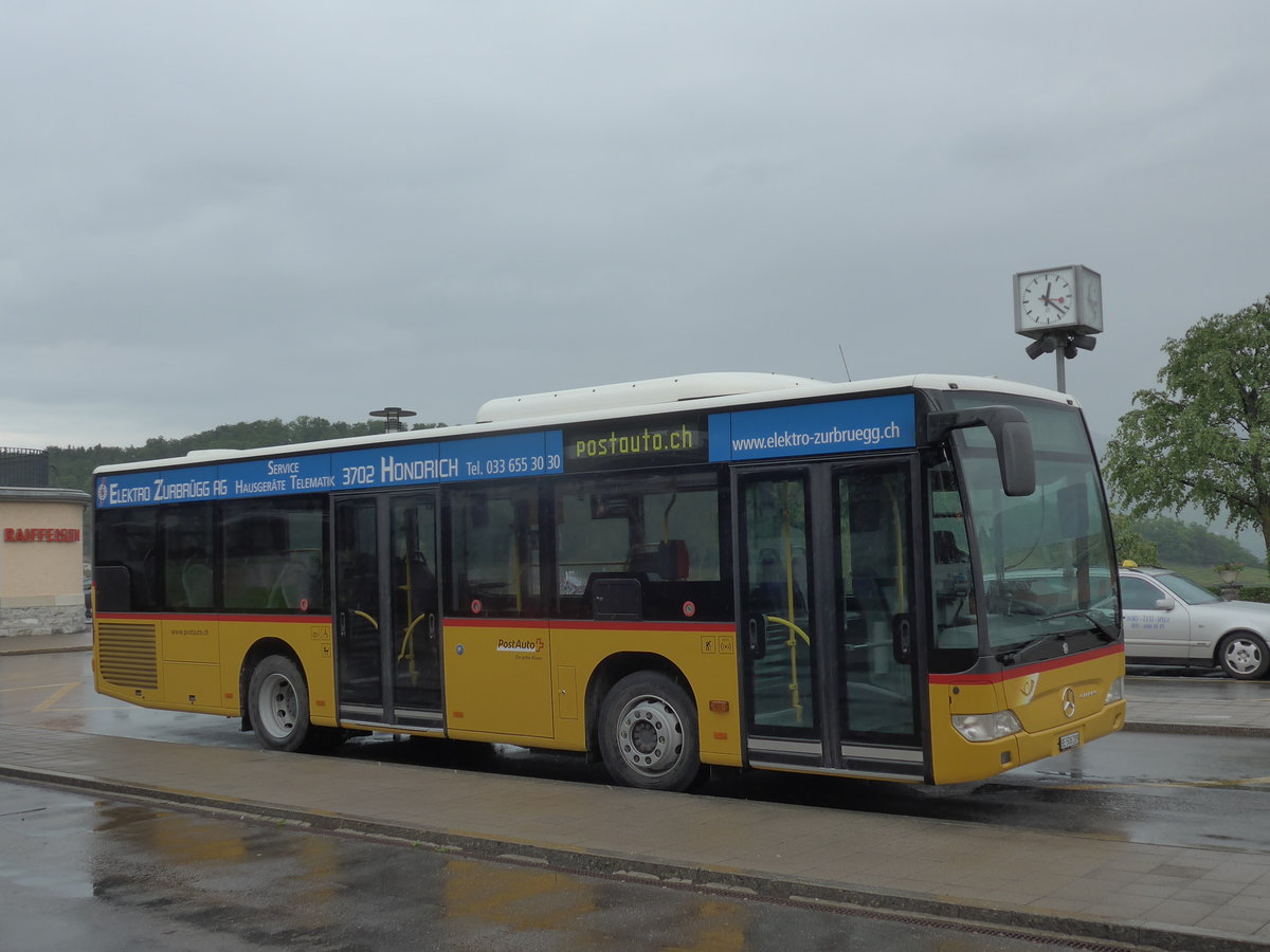 (171'517) - PostAuto Bern - BE 508'209 - Mercedes (ex Portenier, Adelboden Nr. 9) am 28. Mai 2016 beim Bahnhof Spiez