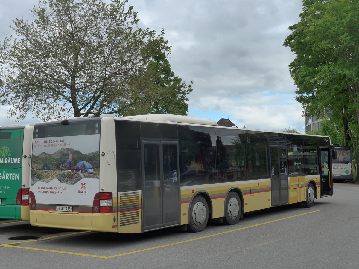 (171'529) - STI Thun - Nr. 138/BE 801'138 - MAN am 30. Mai 2016 bei der Schifflndte Thun