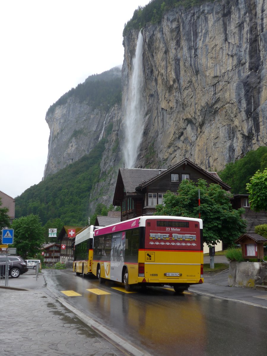 (171'748) - PostAuto Bern - BE 586'962 - Lanz+Marti/Hess Personenanhnger (ex VBL Luzern Nr. 308) am 12. Juni 2016 in Lauterbrunnen, Dorf