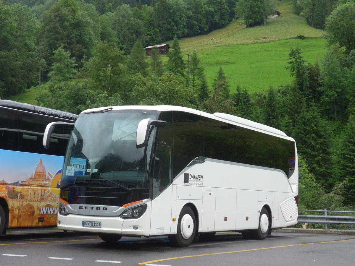 (171'753) - Aus Deutschland: ERDA, Hundsangen - WW-FD 1111 - Setra am 12. Juni 2016 in Lauterbrunnen, Parkhaus