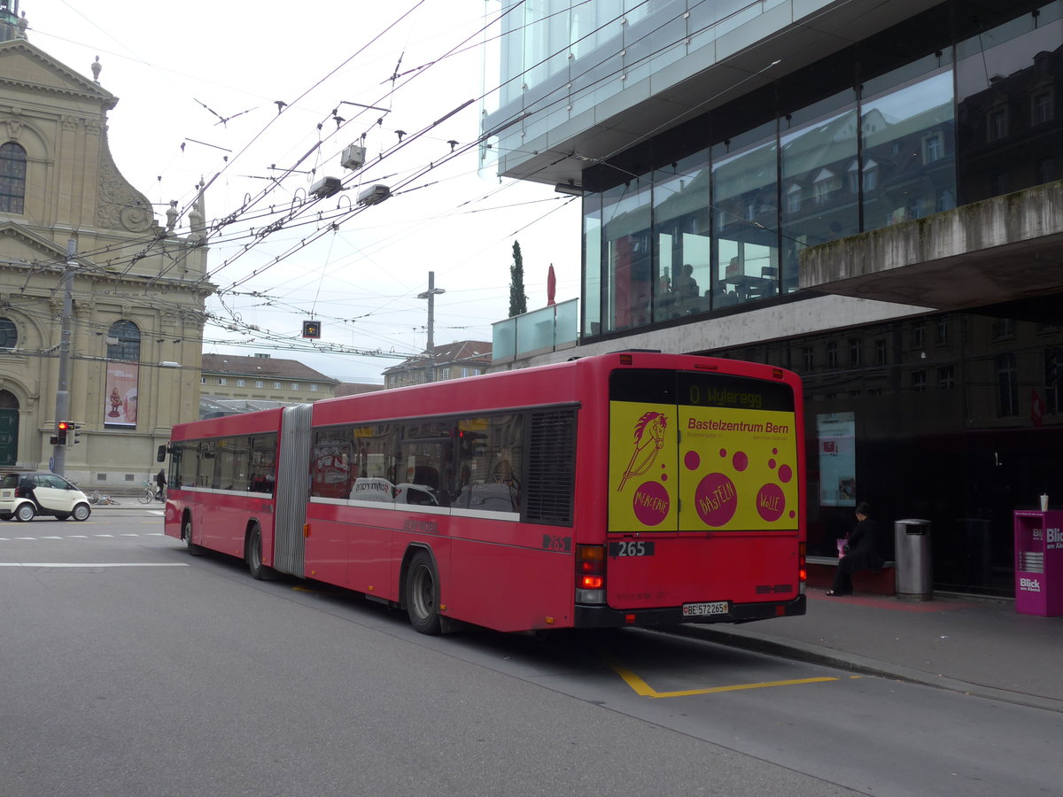 (171'858) - Bernmobil, Bern - Nr. 265/BE 572'165 - Volvo/Hess am 13. Juni 2016 beim Bahnhof Bern