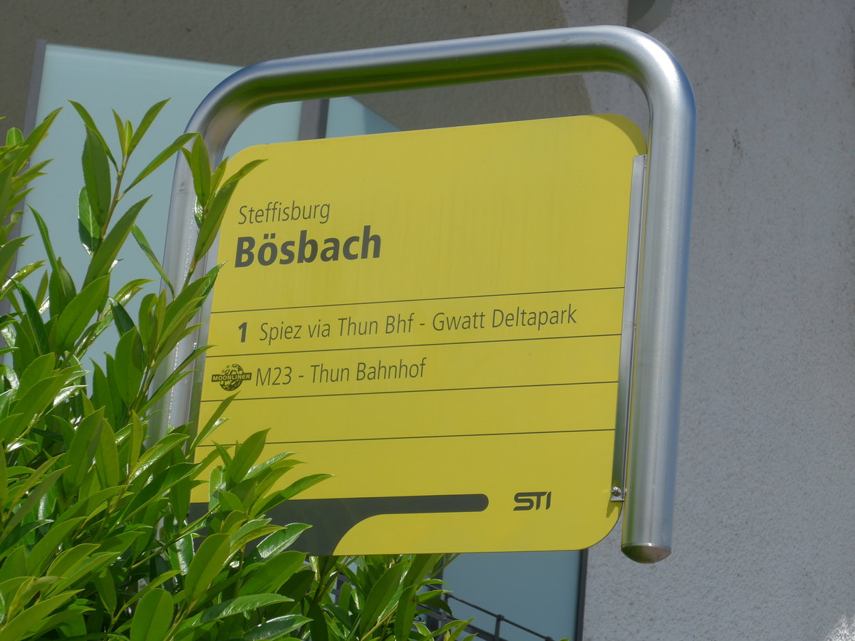 (171'873) - STI-Haltestelle - Steffisburg, B�sbach - am 15. Juni 2016