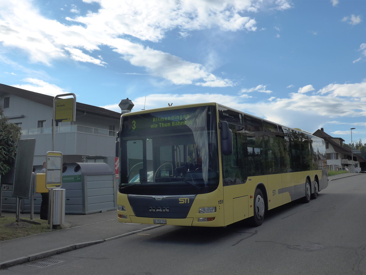 (171'887) - STI Thun - Nr. 159/BE 752'159 - MAN am 17. Juni 2016 in Heimberg, Dornhalde