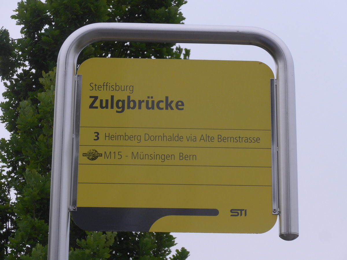 (171'925) - STI-Haltestelle - Steffisburg, Zulgbr�cke - am 20. Juni 2016