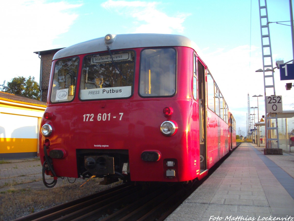 172 001 und 172 601 im Bahnhof Bergen auf Rgen am 13.7.14