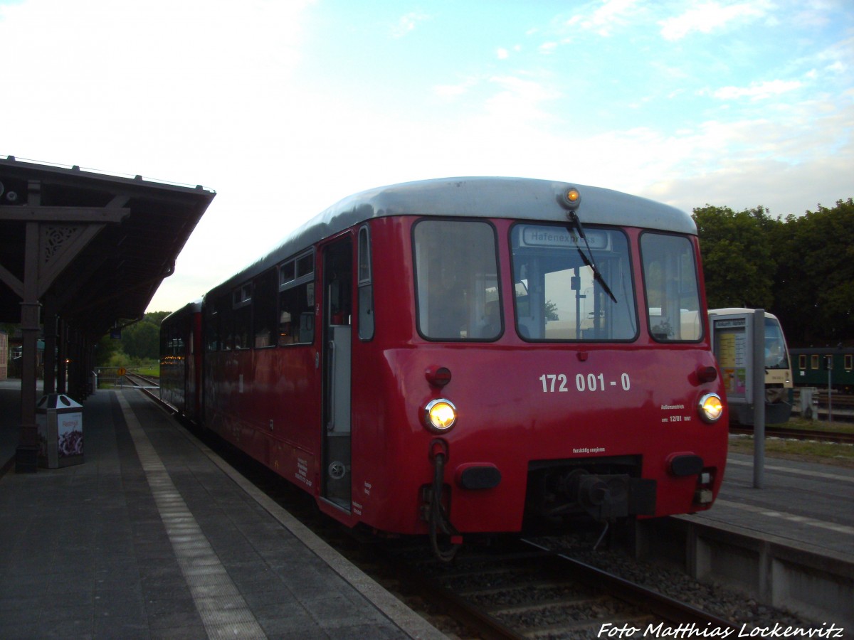 172 001 und 172 601 im Bahnhof Putbus am 13.7.14