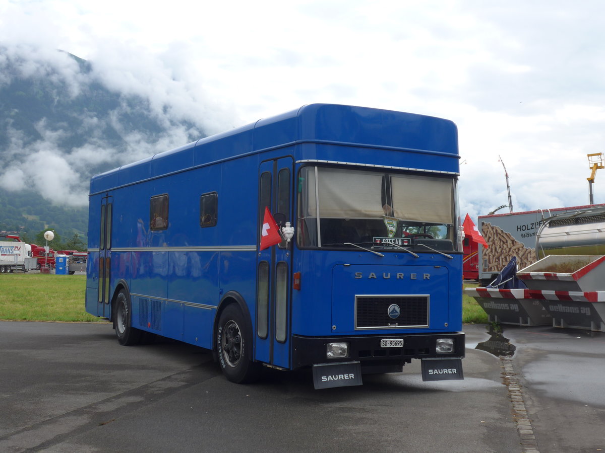 (172'222) - Saurer - SO 95'695 - am 26. Juni 2016 in Interlaken, Flugplatz