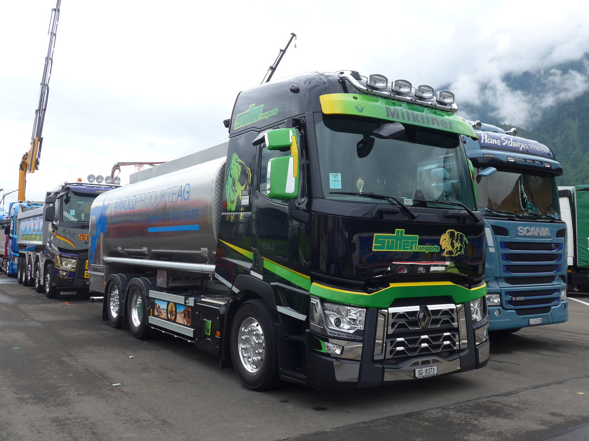 (172'256) - Sutter Transporte - SG 8373 - Renault am 26. Juni 2016 in Interlaken, Flugplatz