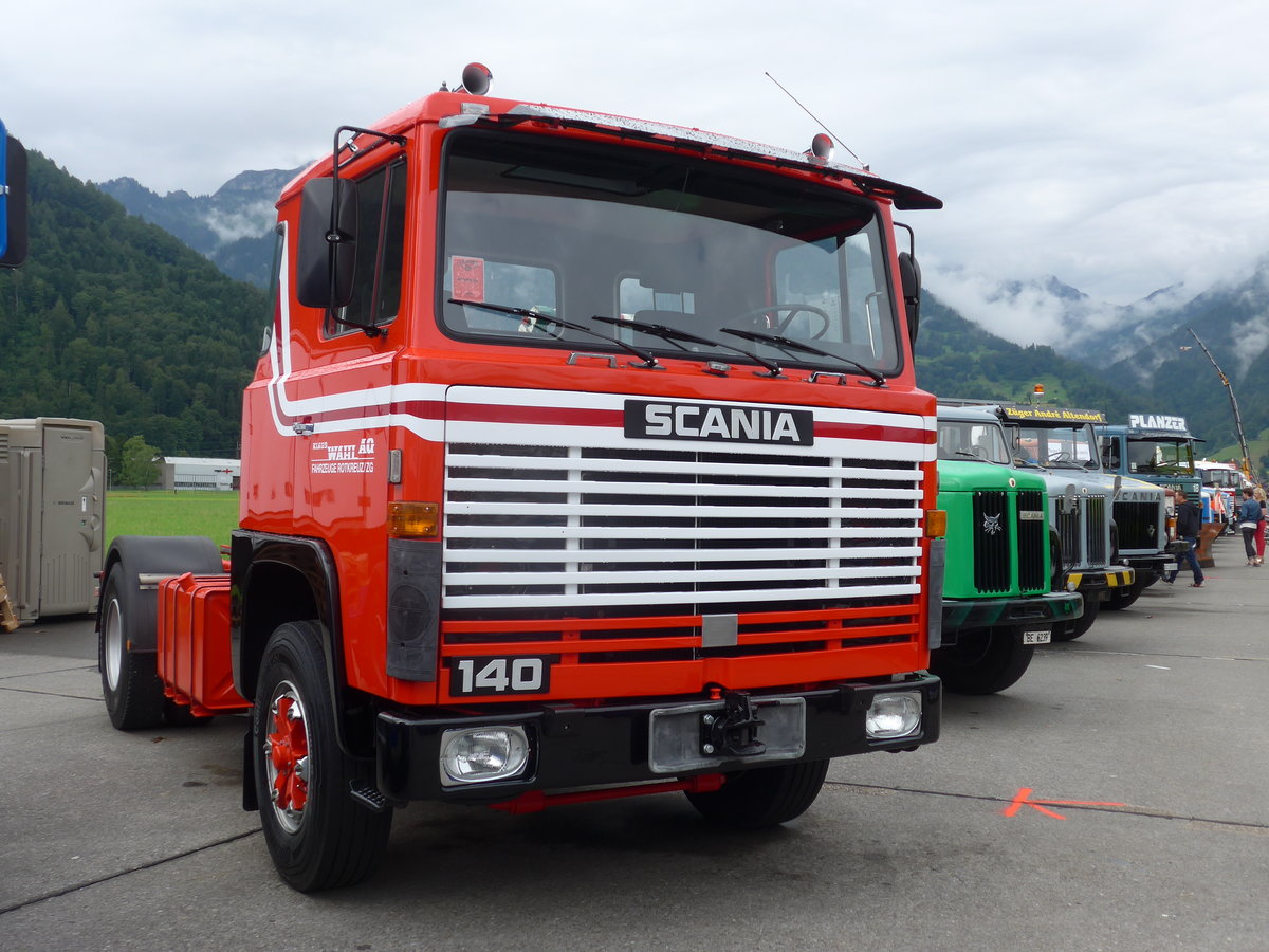 (172'266) - Wahl, Rotkreuz - Scania am 26. Juni 2016 in Interlaken, Flugplatz