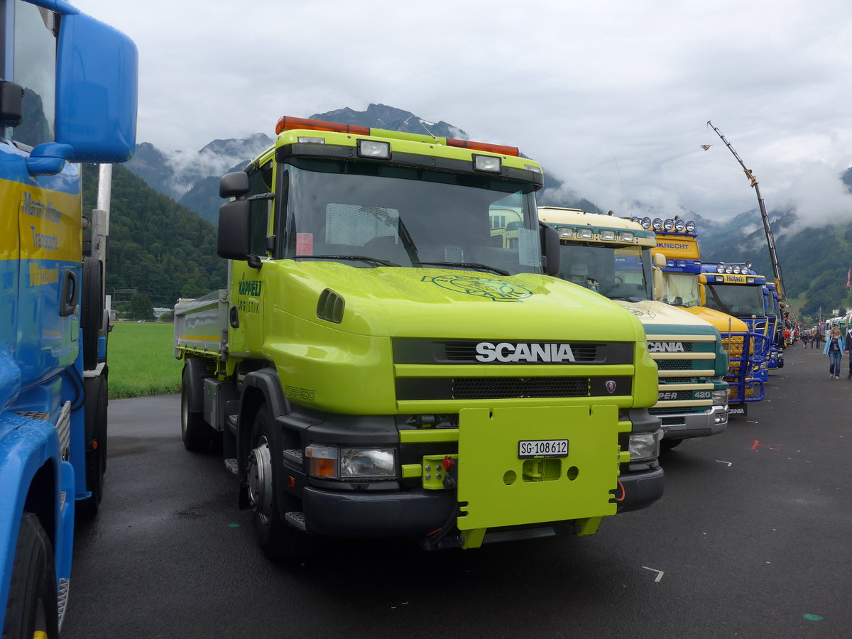 (172'296) - K�ppeli, Sargans - SG 108'612 - Scania am 26. Juni 2016 in Interlaken, Flugplatz