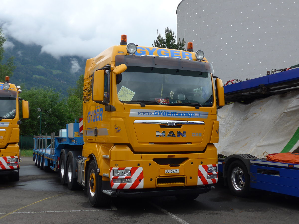 (172'421) - Gyger, Cornaux - JU 64'320 - MAN am 26. Juni 2016 in Interlaken, Flugplatz