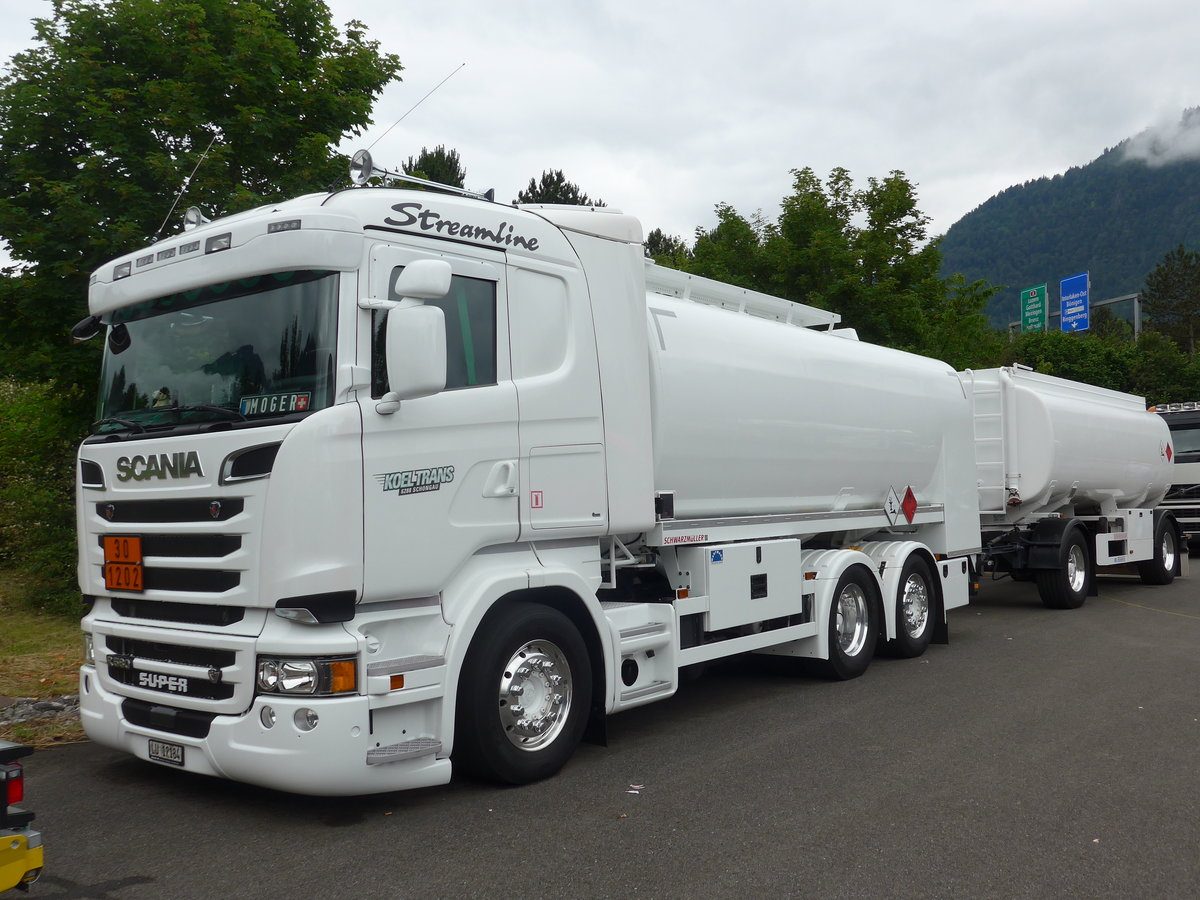 (172'426) - Koel, Schongau - LU 12'184 - Scania am 26. Juni 2016 in Interlaken, Flugplatz