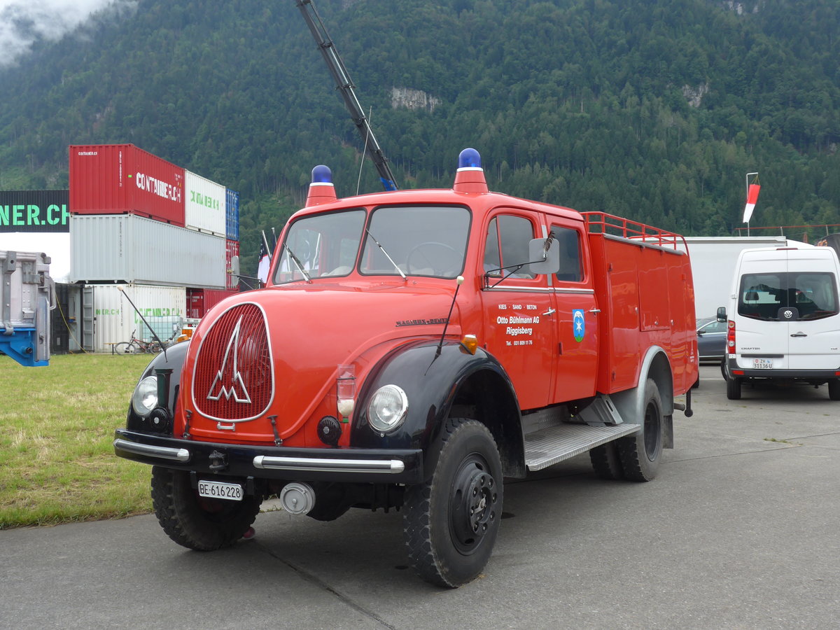 (172'460) - B�hlmann, Riggisberg - BE 616'228 - Magirus-Deutz am 26. Juni 2016 in Interlaken, Flugplatz