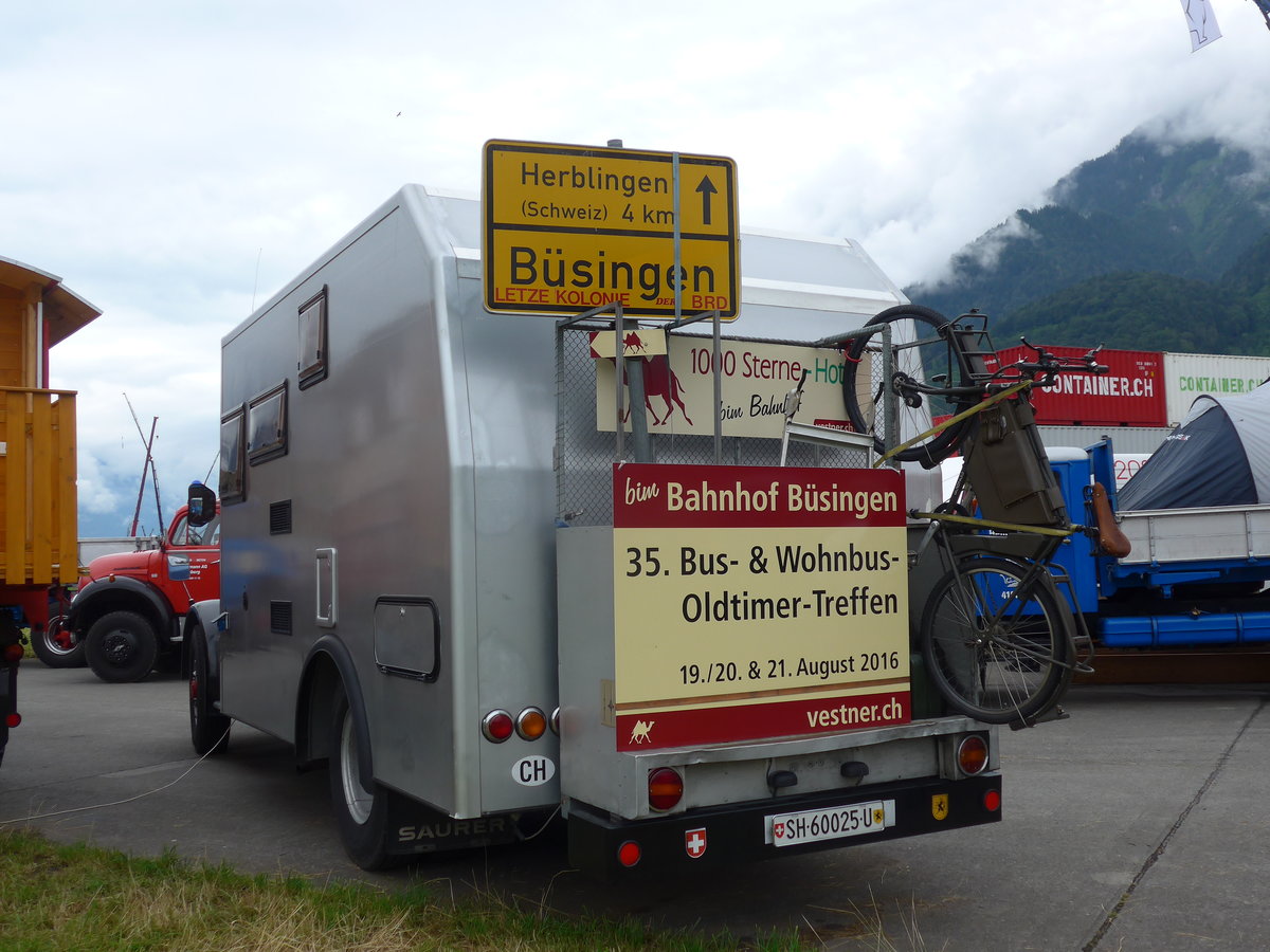 (172'467) - Saurer - SH 60'025 U - am 26. Juni 2016 in Interlaken, Flugplatz