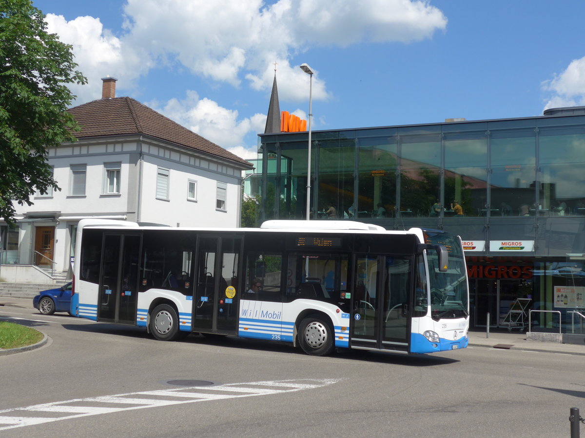 (172'666) - WilMobil, Wil - Nr. 235/SG 348'785 - Mercedes am 27. Juni 2016 beim Bahnhof Wil