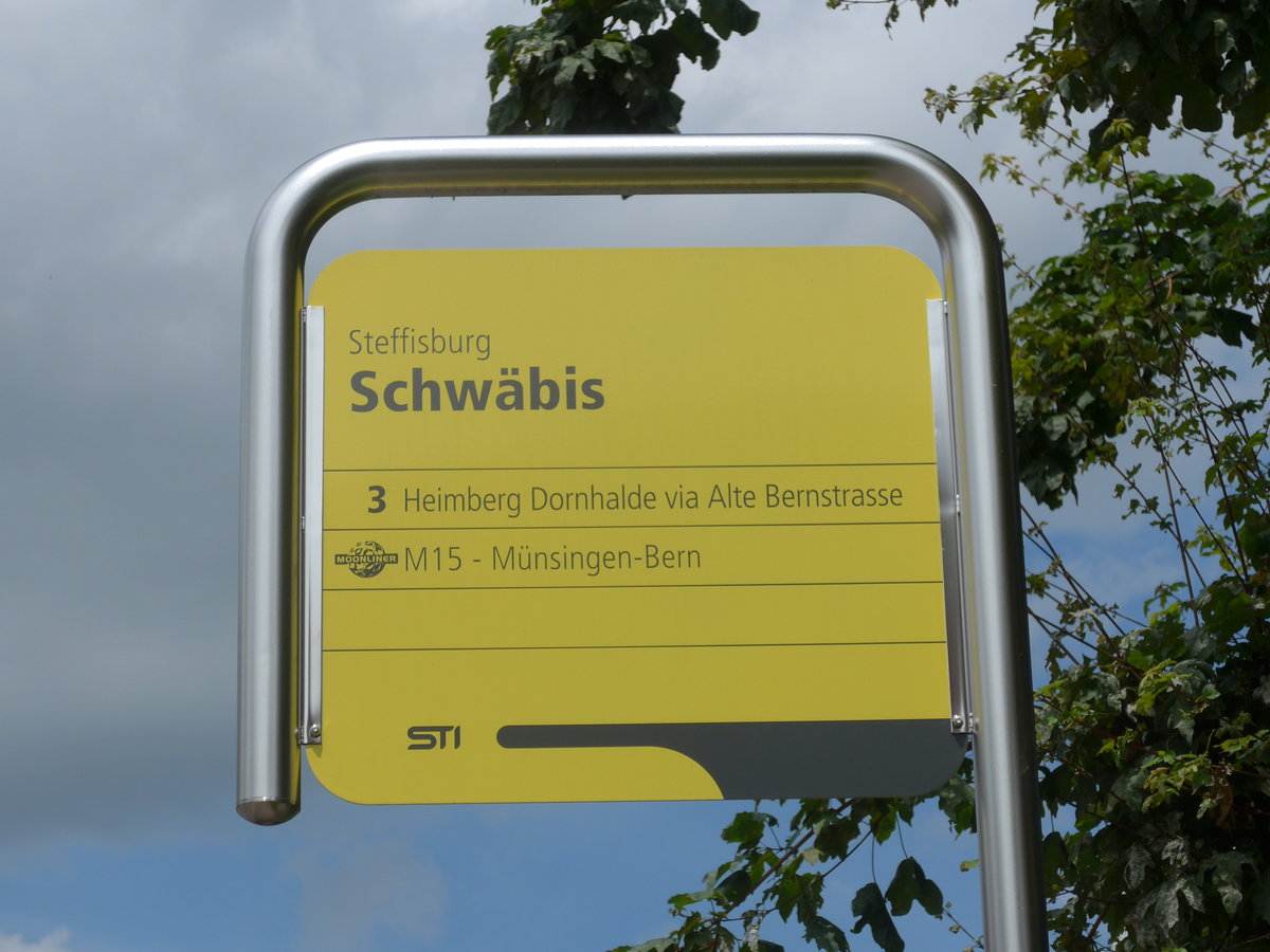 (172'758) - STI-Haltestelle - Steffisburg, Schw�bis - am 5. Juli 2016