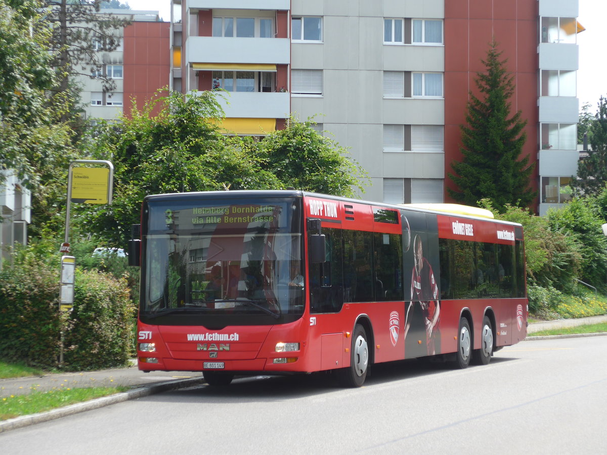 (172'759) - STI Thun - Nr.149/BE 801'149 - MAN am 5. Juli 2016 in Steffisburg, Schwbis