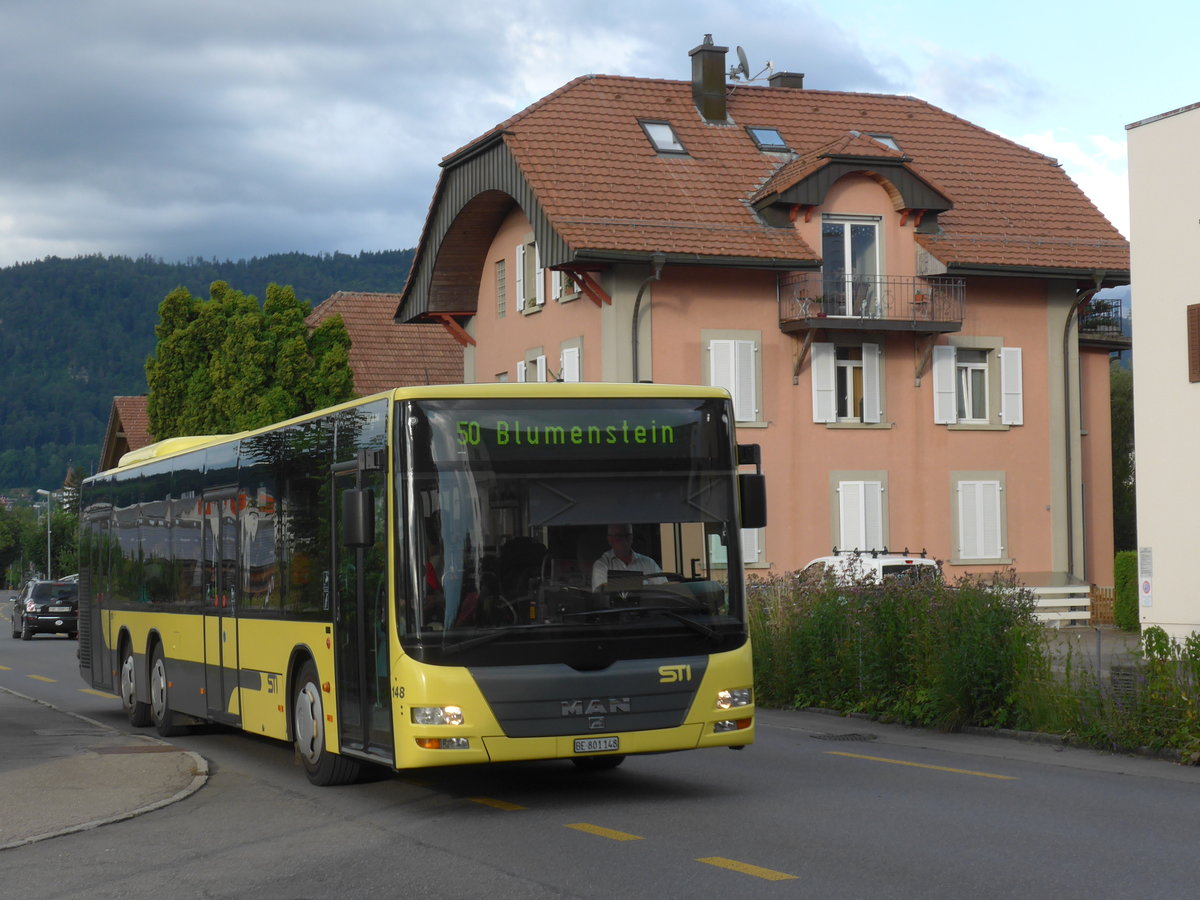 (172'772) - STI Thun - Nr. 148/BE 801'148 - MAN am 5. Juli 2016 in Thun, Allmendhof