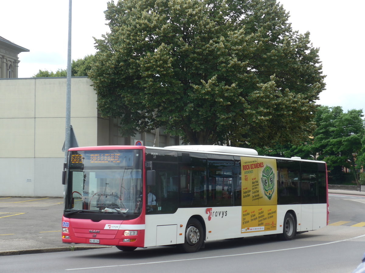 (173'040) - TRAVYS Yverdon - VD 388'206 - MAN am 15. Juli 2016 beim Bahnhof Yverdon