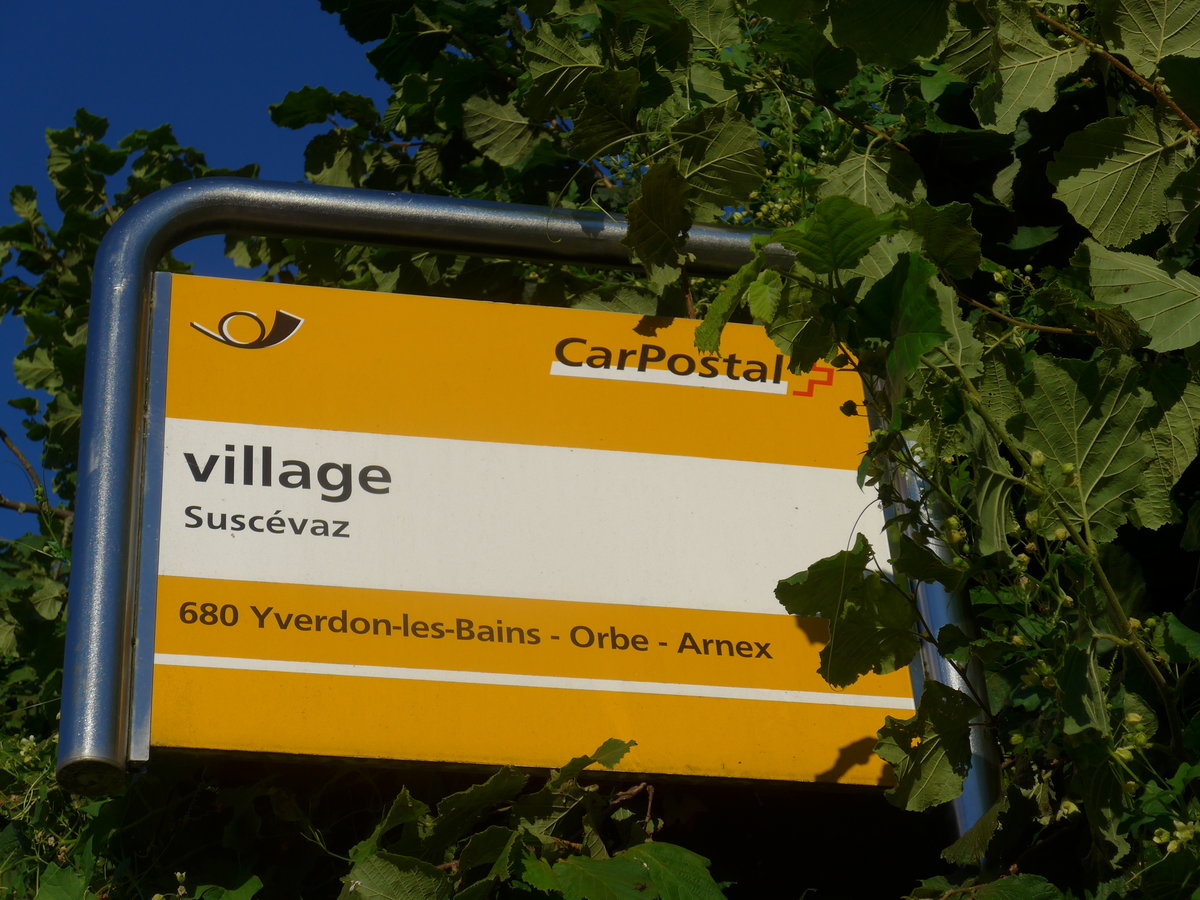 (173'124) - PostAuto-Haltestelle - Susc�vaz, village - am 19. Juli 2016