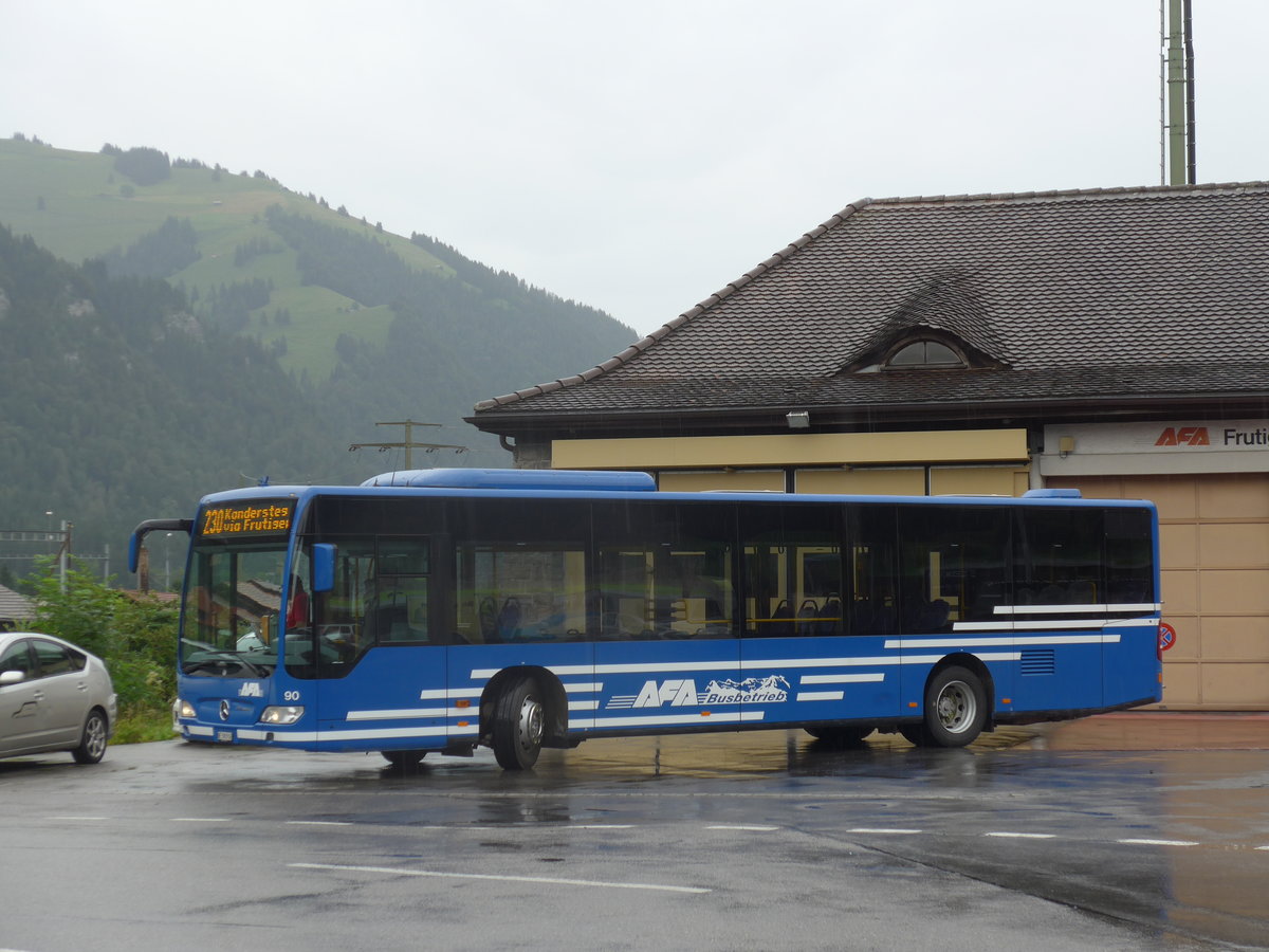 (173'382) - AFA Adelboden - Nr. 90/BE 398'916 - Mercedes am 31. Juli 2016 beim Bahnhof Frutigen