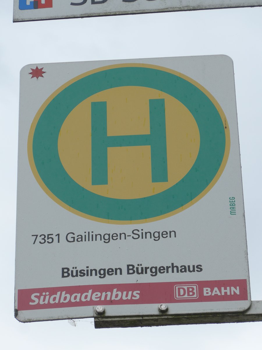 (173'952) - Bus-Haltestelle - B�singen, B�rgerhaus - am 20. August 2016