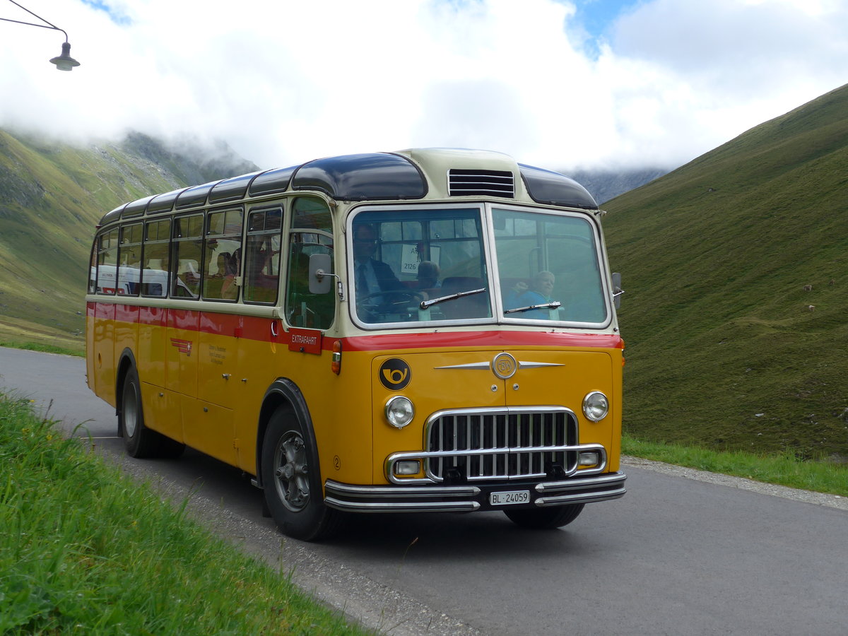 (174'220) - Tanner&Lambach, Reigoldswil - Nr. 2/BL 24'059 - FBW/R&J (ex Hunziker, Rschlikon; ex P 24'059) am 21. August 2016 in Juf