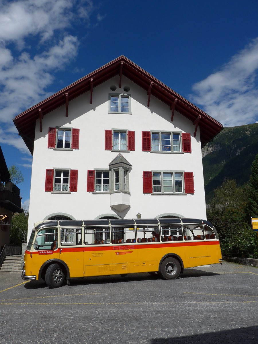 (174'236) - Tanner&Lambach, Reigoldswil - Nr. 2/BL 24'059 - FBW/R&J (ex Hunziker, Rschlikon; ex P 24'059) am 21. August 2016 in Andeer, Posta