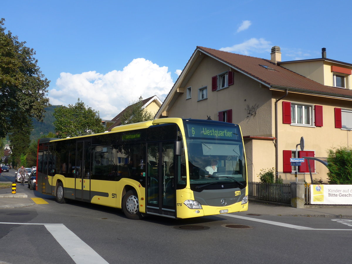 (174'433) - STI Thun - Nr. 175/BE 752'175 - Mercedes am 1. September 2016 in Thun, Militrstrasse