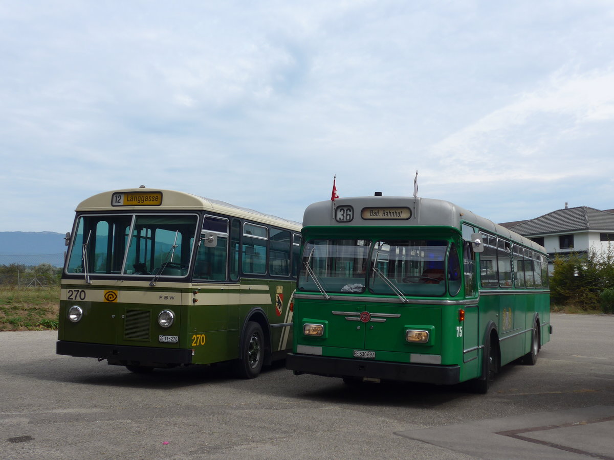 (174'507) - BVB Basel (RWB) - Nr. 75/BE 530'697 - FBW/FHS am 4. September 2016 in Finsterhennen, Landi