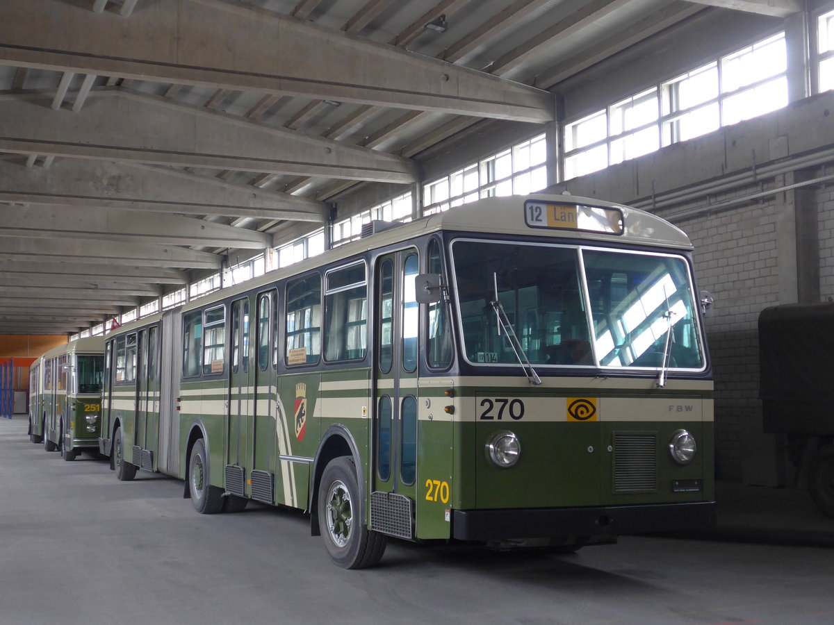 (174'547) - SVB Bern (TVB) - Nr. 270 - FBW/SWS-Gangloff am 4. September 2016 in Aarberg, Halle TVB