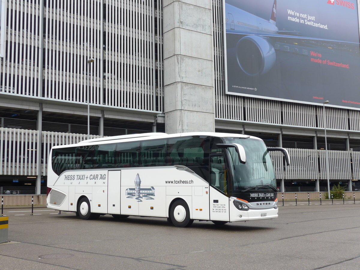 (174'583) - Hess K., Luzern - Nr. 51/LU 15'227 - Setra am 5. September 2016 in Zrich, Flughafen