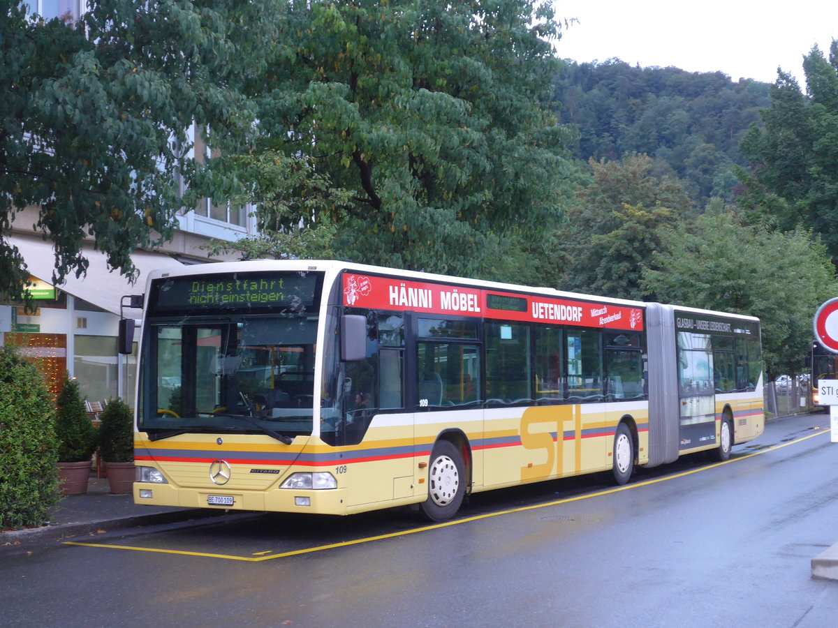 (174'649) - STI Thun - Nr. 109/BE 700'109 - Mercedes am 5. September 2016 bei der Schifflndte Thun