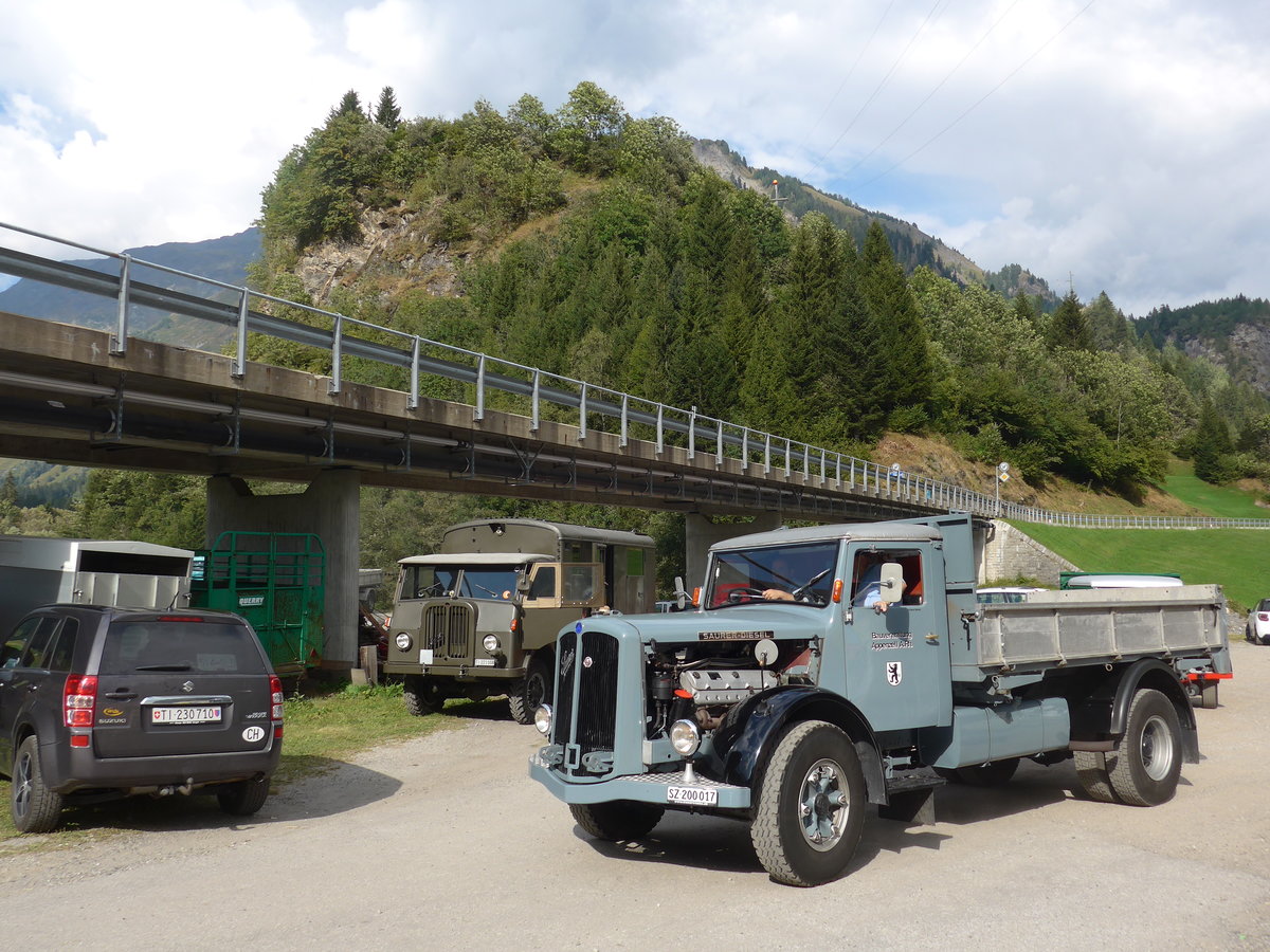 (174'821) - Bauverwaltung, Appenzell A.Rh. - SZ 200'017 - Saurer am 10. September 2016 in Campo, Saurertreffen